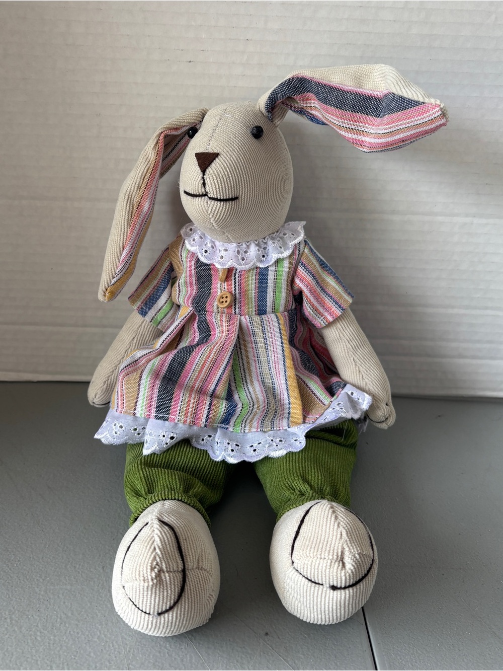 Hanna's Handiworks Weighted Farmhouse Plush Bunny